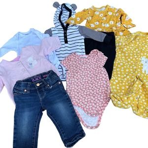 Carters Baby Clothes Bundle 3 Months Onsie Leggings Jeans Shirts8 items